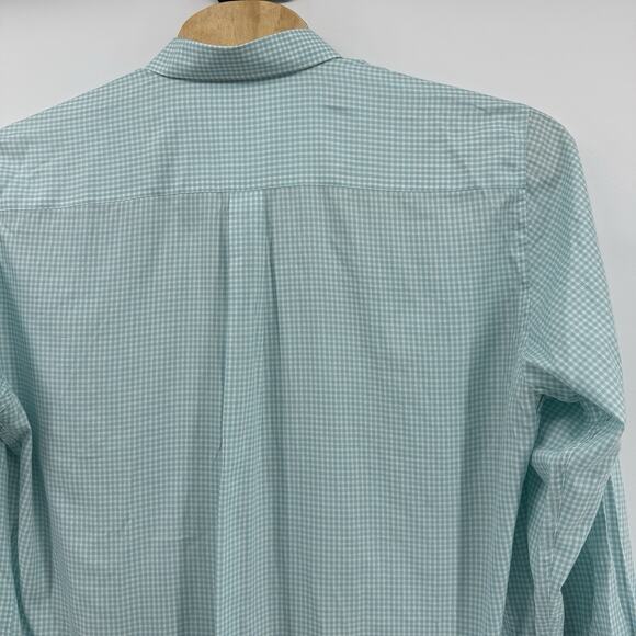 Peter Millar Men's White Blue Check Crown Soft Button Down Shirt Silk Blend XL - Picture 5 of 14